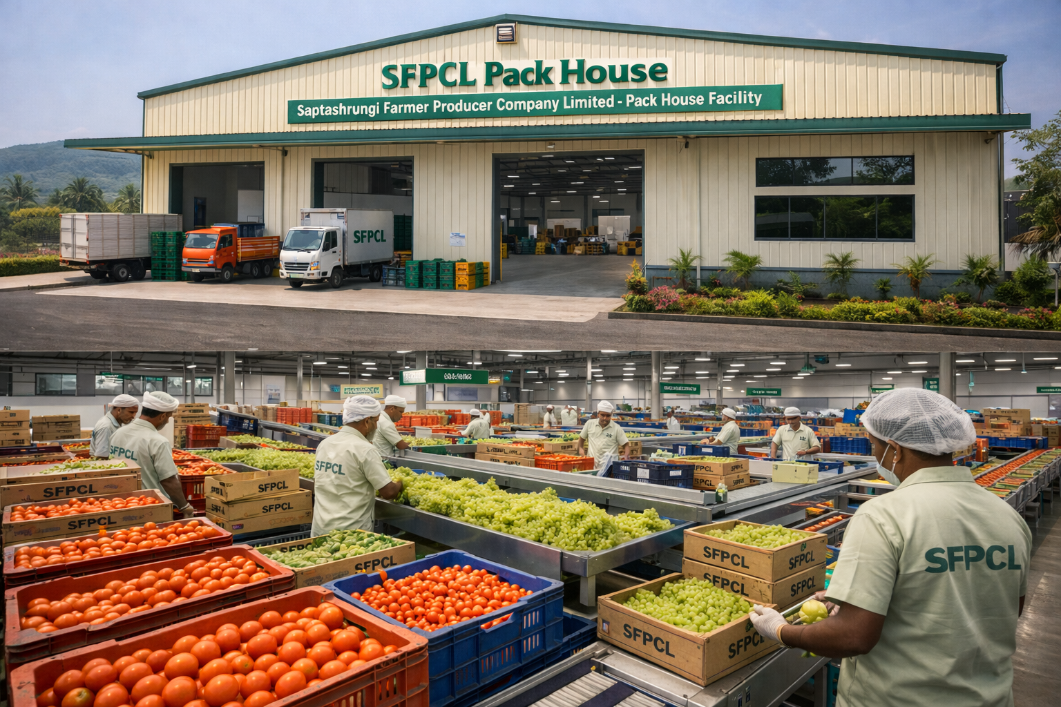 Grape & Tomato Pack Houses at Chandikapur